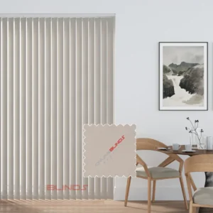 Aqualush Beige - PVC Waterproof Blackout Vertical Blinds