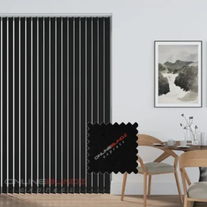 Cairo Black - Blackout Vertical Blinds