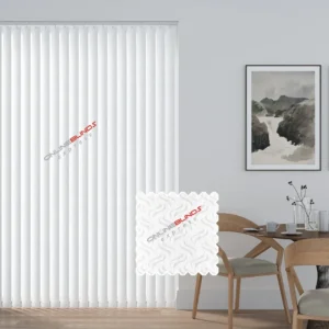 Gravity White - PVC Waterproof Blackout Vertical Blinds