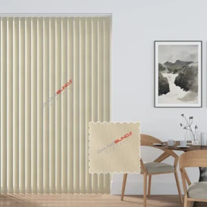 Lahore Ivory - PVC Waterproof Blackout Vertical Blinds