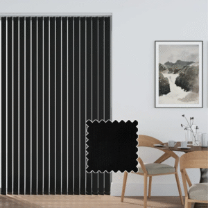 Aqualush Black - PVC Waterproof Blackout Vertical Blinds