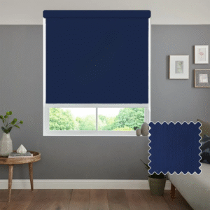 AQUALUSH NAVY BLUE MOTORISED ROLLER BLIND