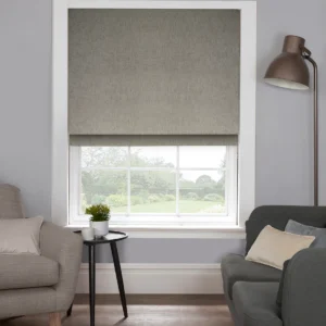 Soft Neutral Style with Timeless Texture – Herringbone Mink Roman Blind