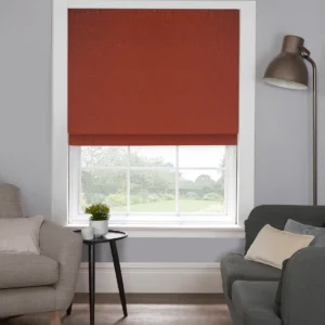 Add Warmth to Your Home – Herringbone Paprika Roman Blind