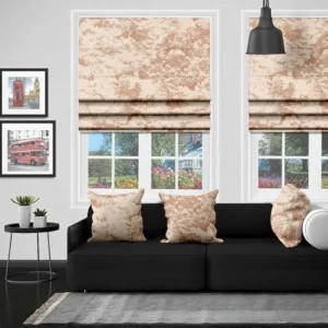 Soft Elegance with a Touch of Romance – Izmir Blush Roman Blind