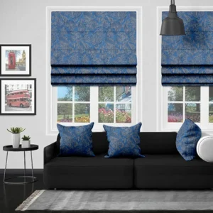 Contemporary Comfort in Cool Blue: Karina Denim Roman Blind
