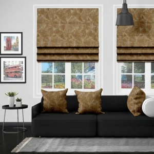 Golden Elegance – Karina Gold Roman Blind