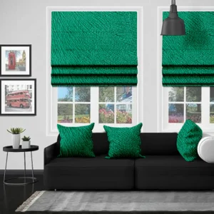 Nature-Inspired Style: Mersin Forest Roman Blind – A Rich Green with Refreshing Elegance