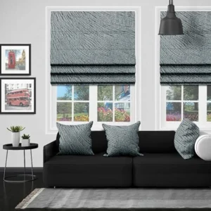 Effortless Elegance: Mersin Grey Roman Blind – Subtle Luxury for Every Setting