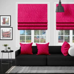 Soft Elegance: Mersin Pink Roman Blind – Gentle Shade with Modern Grace