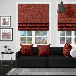 Luxurious Warmth: Mersin Copper Roman Blind – A Striking Mix of Style and Comfort