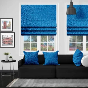 Deep Blue Elegance: Mersin Marine Roman Blind – A Bold Touch of Contemporary Calm