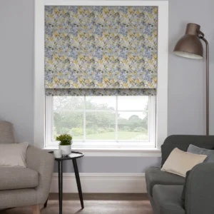 Sunlit Elegance: Tirana Ochre Roman Blind – Bring Warmth and Light into Your Home