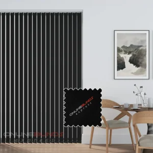 Aqualush Black - PVC Waterproof Blackout Vertical Blinds