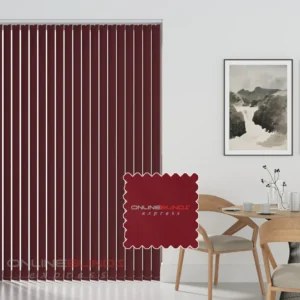 Aqualush Carmine - PVC Waterproof Blackout Vertical Blinds