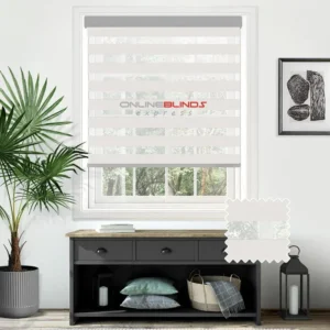 Dimout Rome White Motorised Day and Night Blind