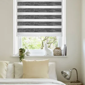Soft Tracey Black Motorised Day and Night Blinds