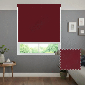 AQUALUSH CARMINE MOTORISED ROLLER BLIND