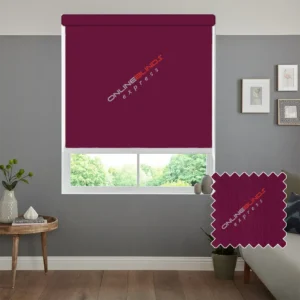 AQUALUSH RED MOTORISED ROLLER BLIND