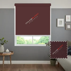 CAIRO BURGUNDY MOTORISED ROLLER BLIND